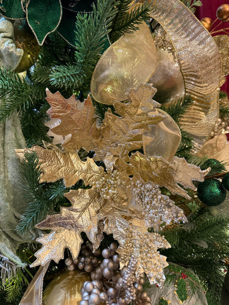 Shiny champagne poinsettia