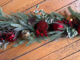 Red Gold ball and berry Garland