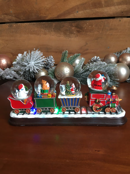 Snow Globe Light Up Train