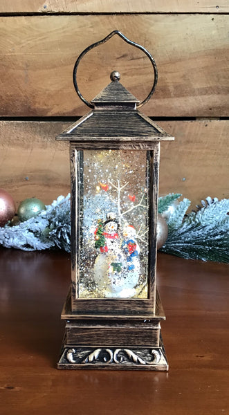Snowman Family in Lantern