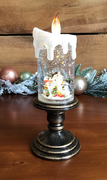 Snowman Candle Snowglobe