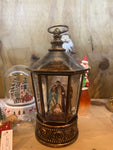 Lantern with nativity scene