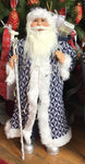 90cm Blue and White Santa