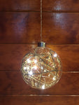 Gold Bead Sphere Hanging Light