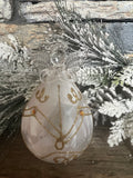 Round Frosted Glass Angel w/gold