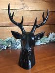 Gloss Black Deer Head Large