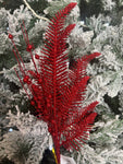 Red glitter spray fern