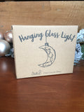 Crescent Moon Clear Glass Hanging Light