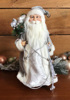 40cm Silver & Grey Santa