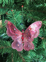 Maroon Beaded Butterfly